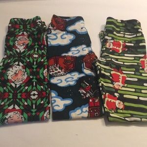 3 new pairs of Lularoe tween holiday leggings